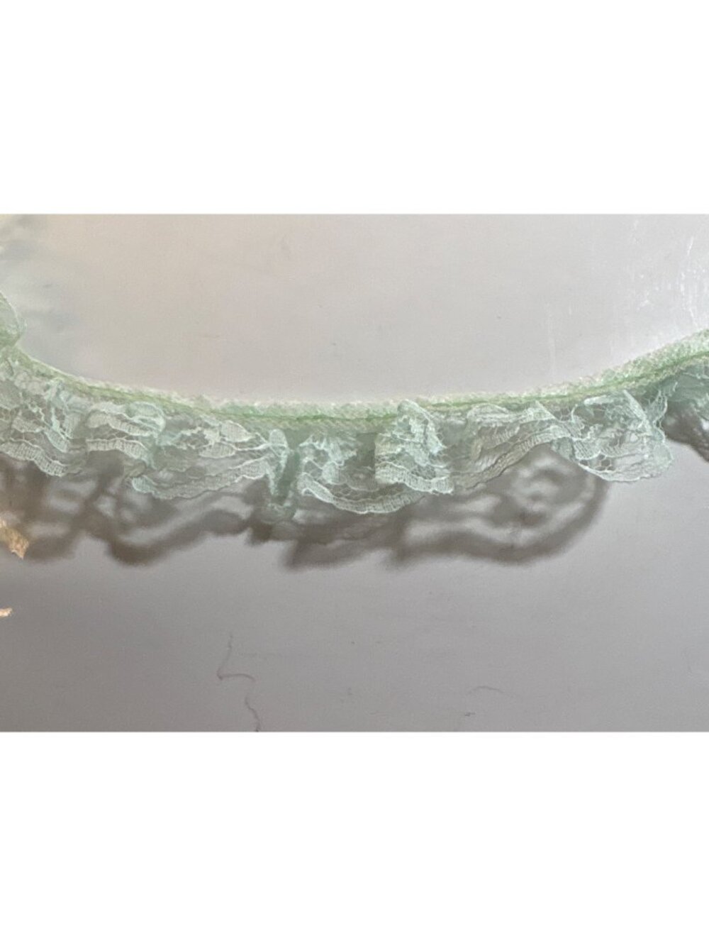 Mint Green Lace Trim 1 Inch Wide Floral Design Sewing Craft Supply 4 Yards
